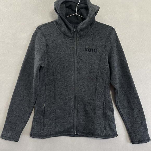 KUIU Tops - KUIU Base Camp Hoodie Sweater Fleece Jacket Gray Full Zip Women's Large